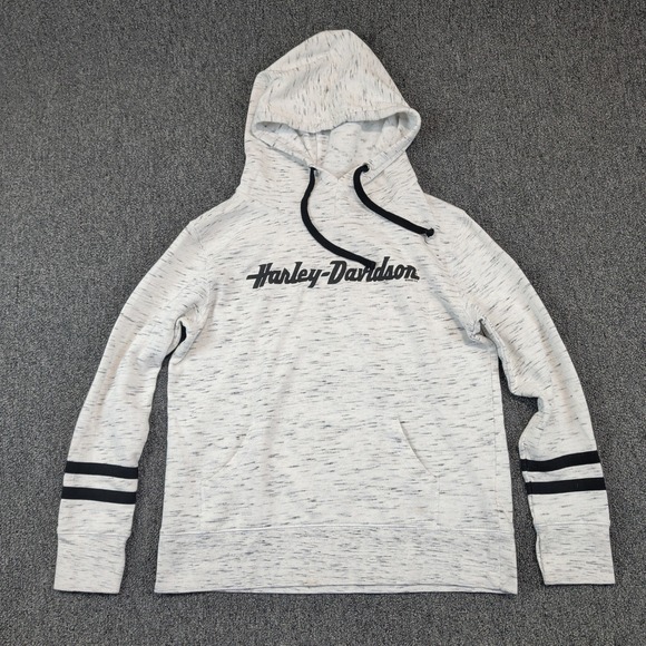 Harley-Davidson 2017 Kingwood Texas Space Dye Hoodie Medium Grey Biker Hooded — photo 2